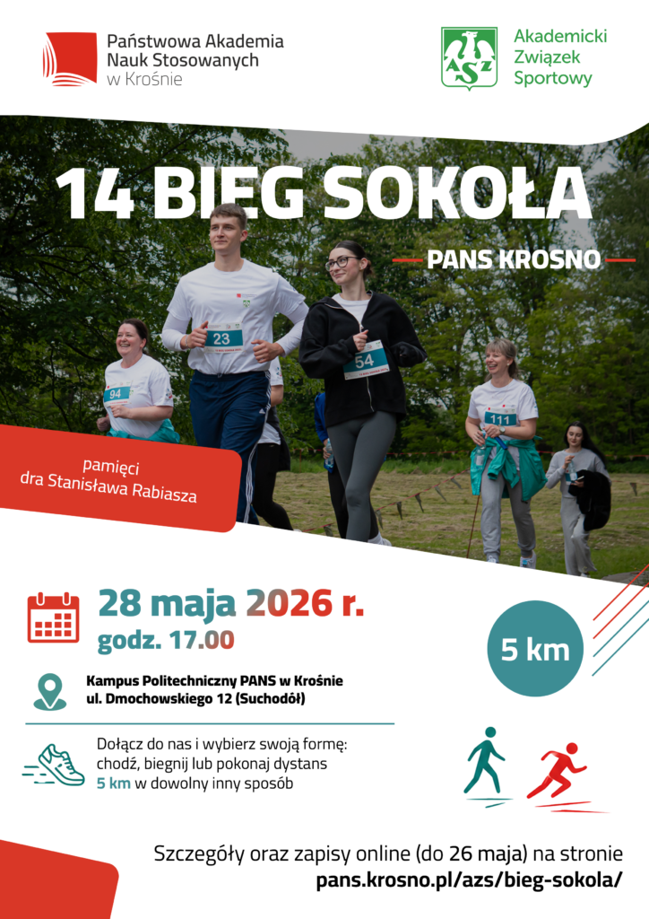 14 Bieg Sokoła PANS Krosno pamięci dra Stanisława Rabiasza o Puchar Rektora Państwowej Akademii Nauk Stosowanych w Krośnie – 28.05.2026