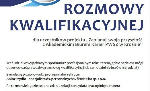 Symulacja rozmowy kwalifikacyjnej - 7 czerwca 2018 r.