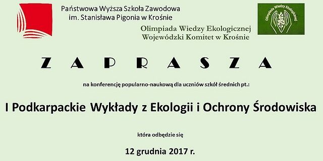 Zaproszenie na I Podkarpackie Wykłady z Ekologii i Ochrony Środowiska