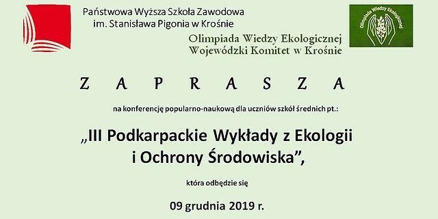 III Podkarpackie Wykłady z Ekologii i Ochrony Środowiska