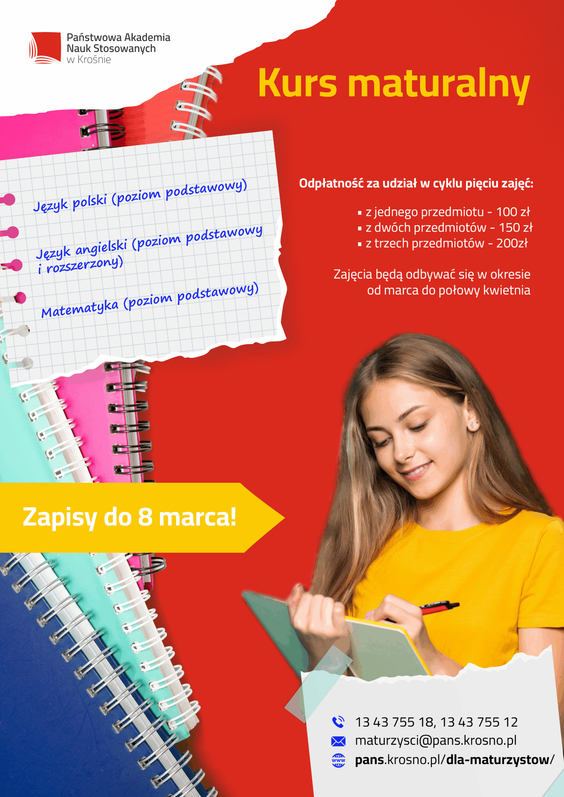 Plakat Kurs Maturalny 2026