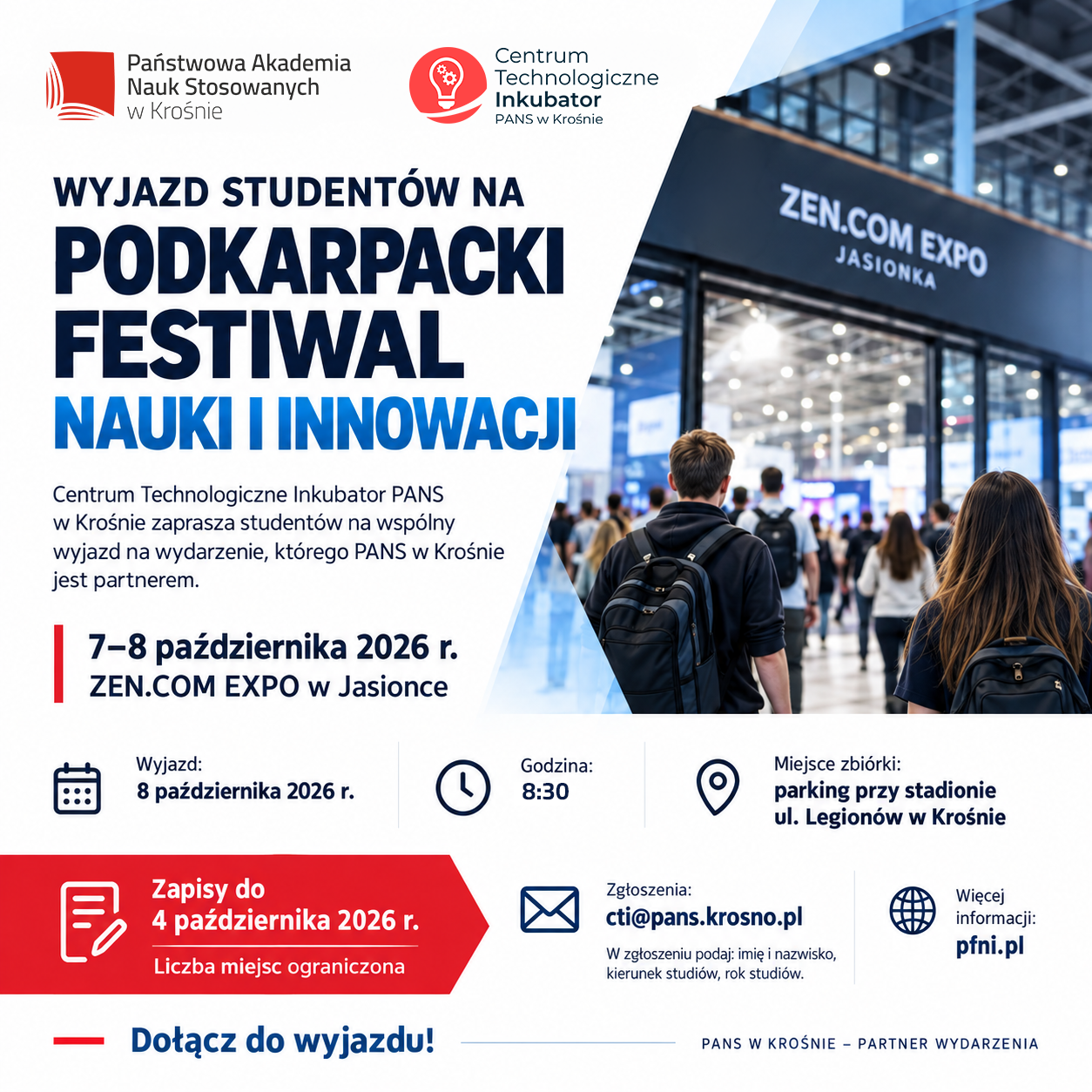 Wyjazd studentów PANS w Krośnie na Podkarpacki Festiwal Nauki i Innowacji