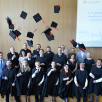Uroczyste wręczenie dyplomów ukończenia studiów absolwentom kierunku Inżynieria produkcji 2021